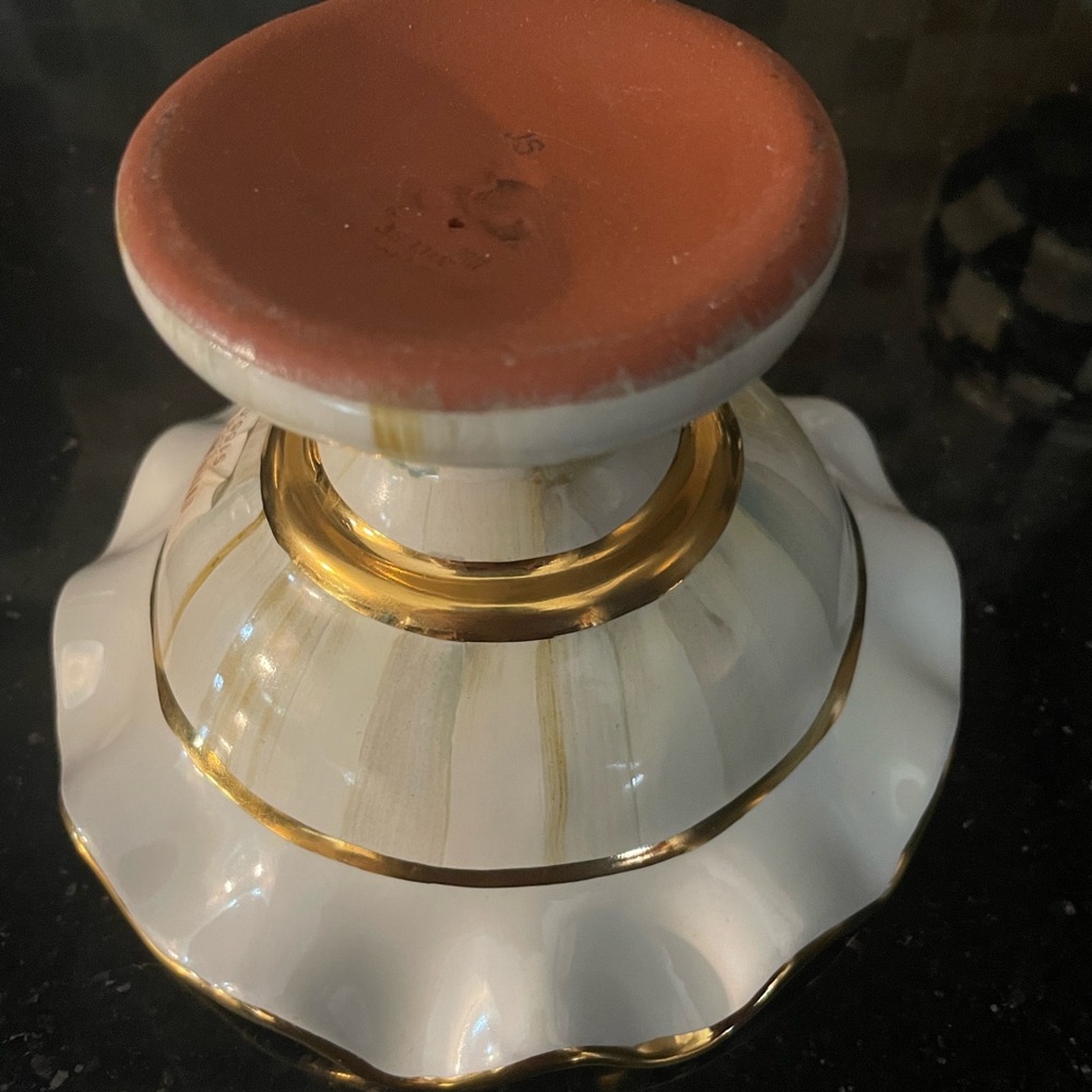MacKenzie Childs Small Parchment Ceramic Compote - Rarest of the Rare! - Picture 13 of 16